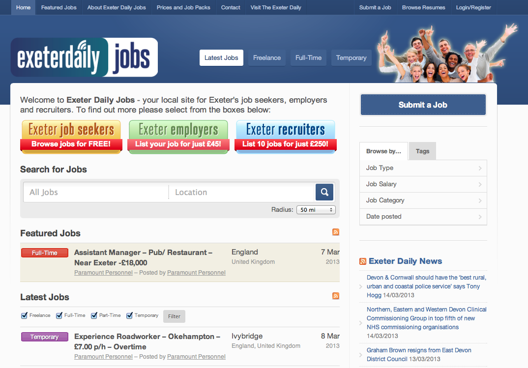 The Exeter Daily launches new local Jobs site The Exeter Daily